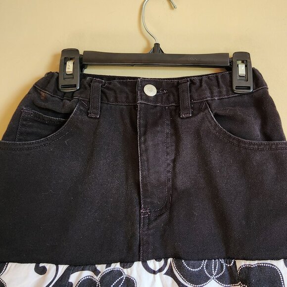 North West Blue -Womens Skirt With Black Jean Top with Flower Bottom Size 12 - Picture 3 of 9